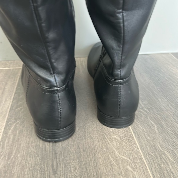Aldo Catera Black Knee High Boots Faux Leather Size 11 - Picture 12 of 17